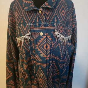 Savanna Jane Multicolor Fringe Jacket